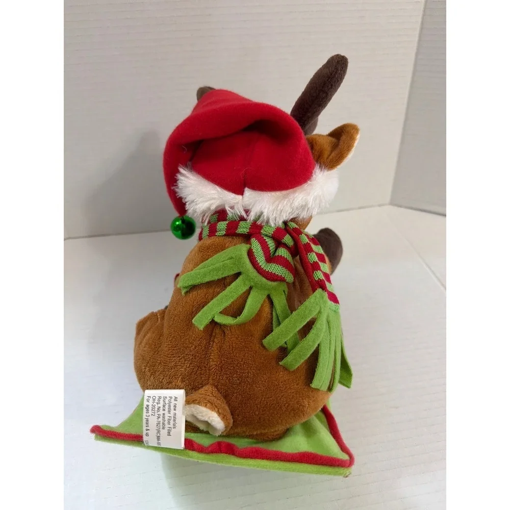 Animated Christmas Rocking Santa Reindeer‎ Plush Toy